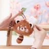 with Tail Red Panda Plush Keyring Animal Red Panda Purse  Backpack Decor