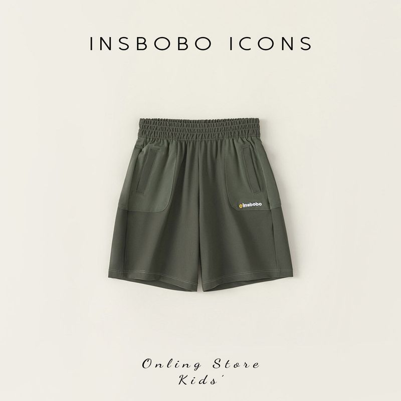 Insbobo Boys Pants 2026 Summer New Thin Boys Solid Color Shorts Children s Casual Pants Summer Children s Clothing Green 100 cm