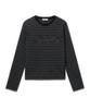 Dilleiopeu Note Collector Striped Long Sleeve T-Shirt [Black]