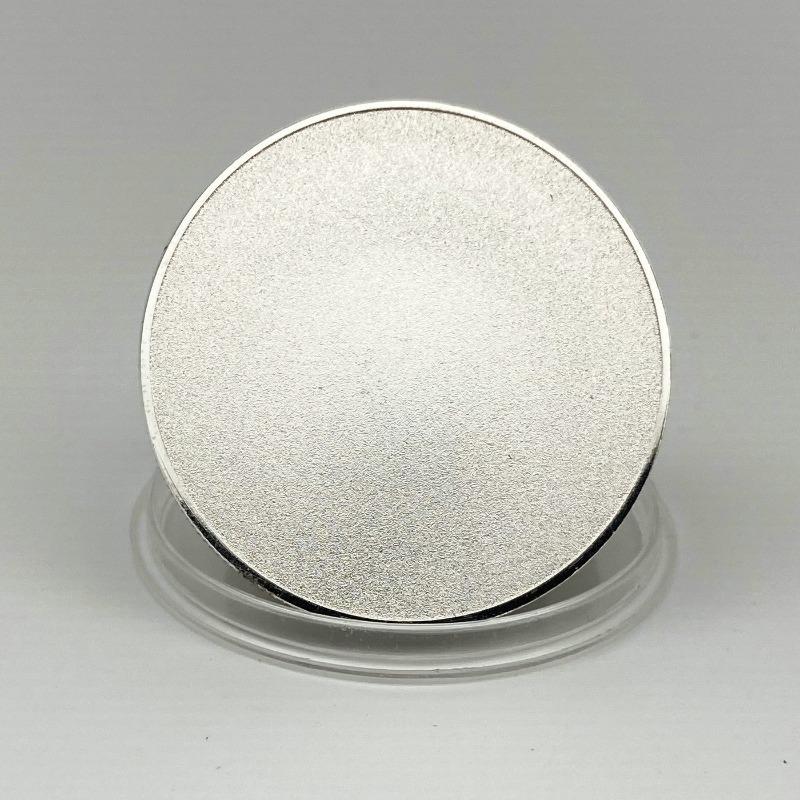 Blank Challenge Coins Threaded Edged 50mm Coin with Acrylic Protection Box for DIY Crafts Engraving Collection Supplies