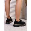 Round Toe Slip-On Loafers for Women – Large-Size Chunky Sole Shallow Opening Shoes, New Autumn/Winter Casual Flat Footwear