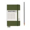 Leuchtturm Notebook, A6, Horizontal Ruled, Army Size, 348097, Officially Imported