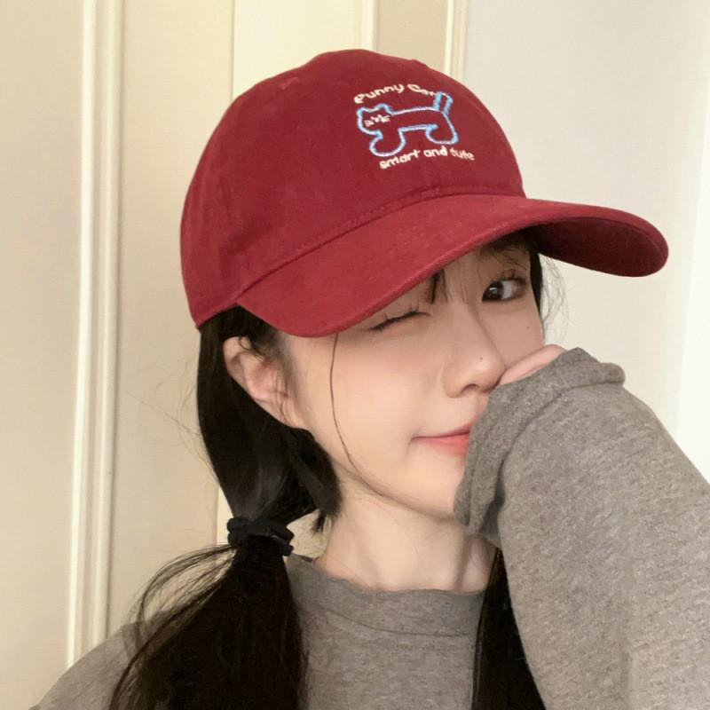 Embroidered Cat Baseball Cap With Adjustable Fit For Summer Casual Wear