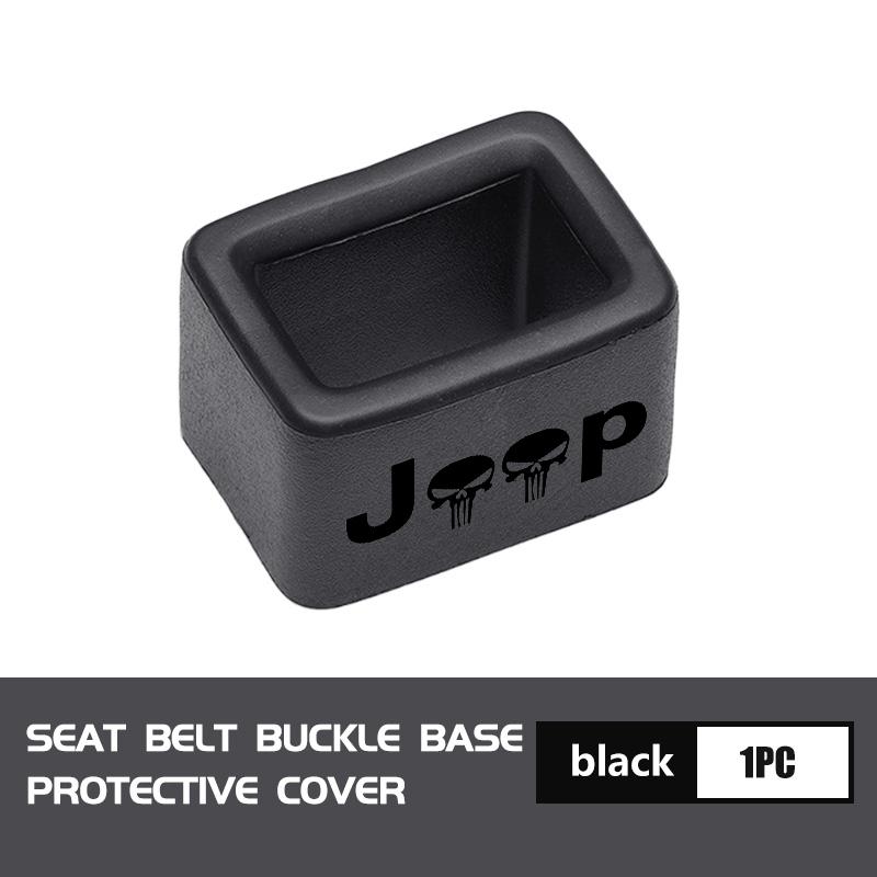 For Jeep Car Logo Seat Belt Buckle Protective Cover Safety Belt Clip Case Accessories Grand Cherokee Patriot Renegade Compass AJT1