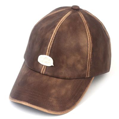 Universalchemie Vintage Leder Braun Baseballkappe