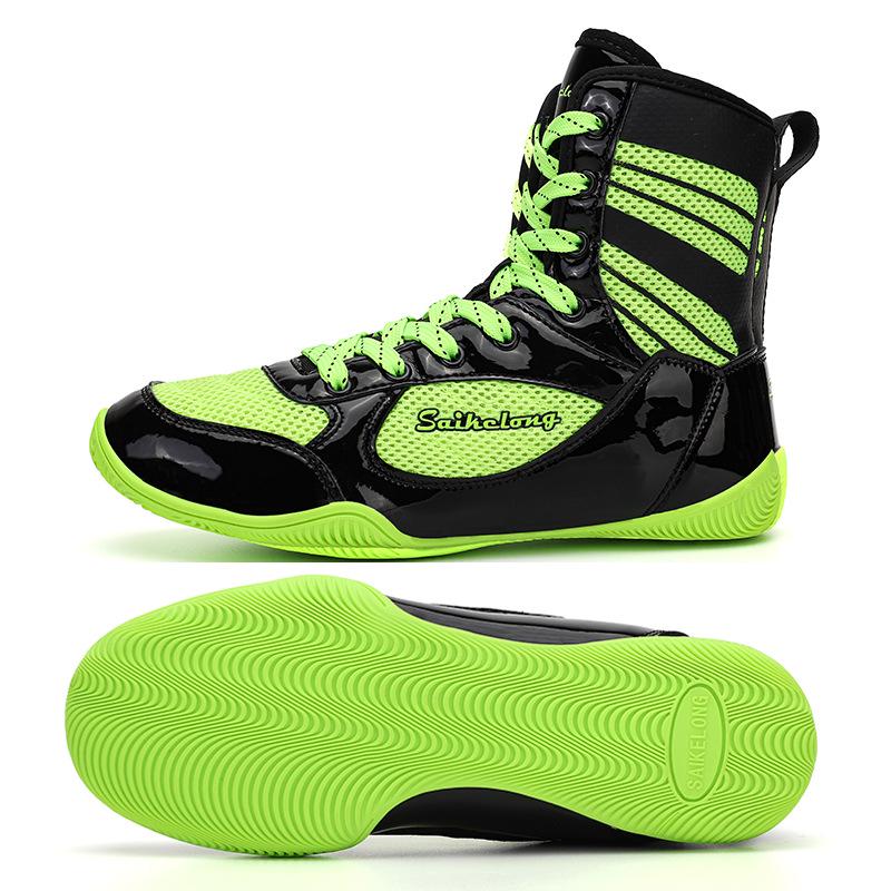 Men's and Children's High Top Wrestling and Boxing Shoes for Indoor Training