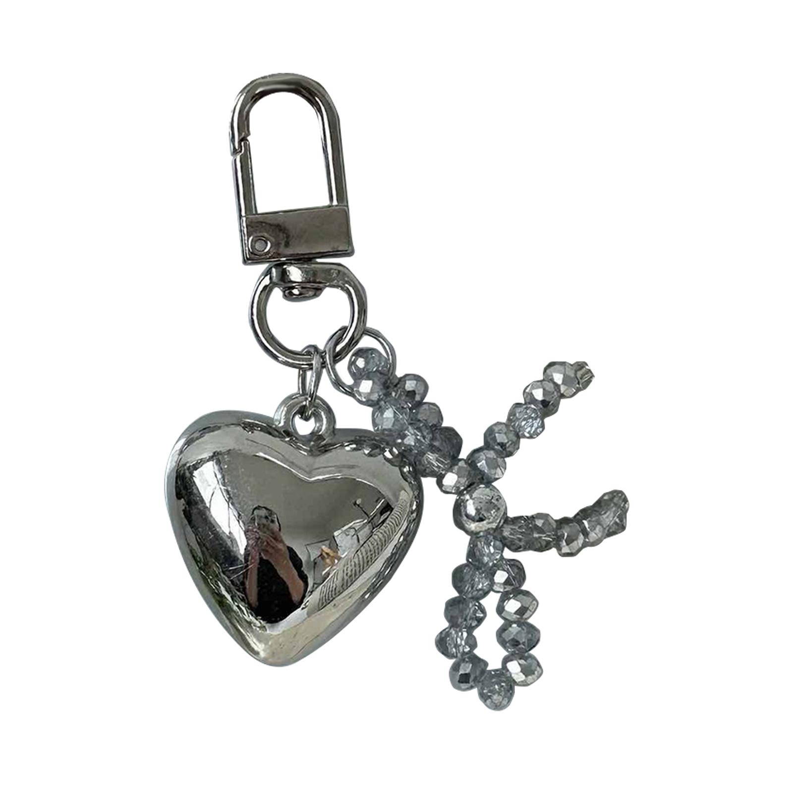 

Металлическое сердце бант подвеска брелки милый милый кулон подвески орнамент брелок рюкзак украшение для женщин девочек A