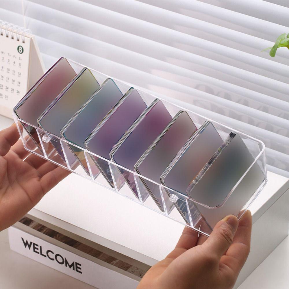 High Capacity Card Storage Box Dividers Idol Photo Container Photo Card Organizer  Photocard