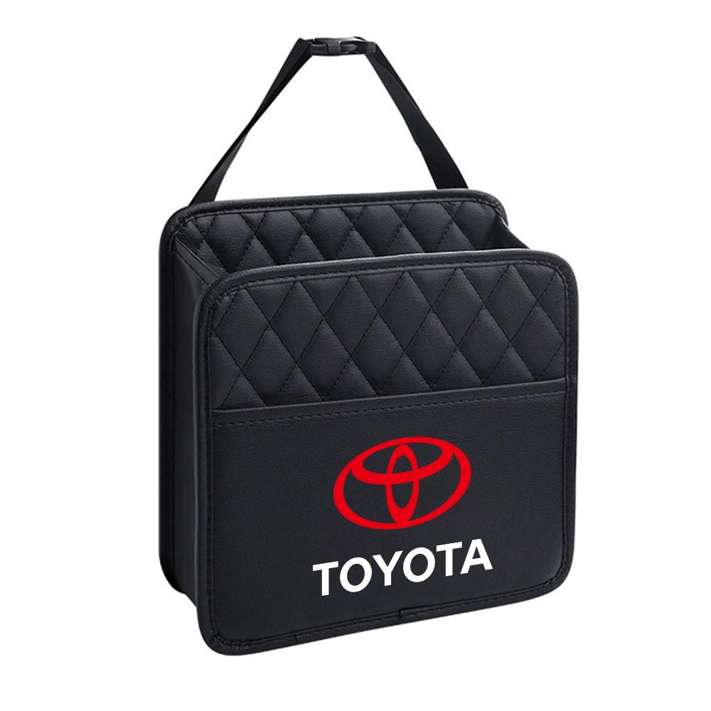 Car Backseat High Quality Leather Storage Bags Hanging Organizer Box For Toyota Corolla Yaris Aygo Prius RAV4 CHR Camry Avensis
