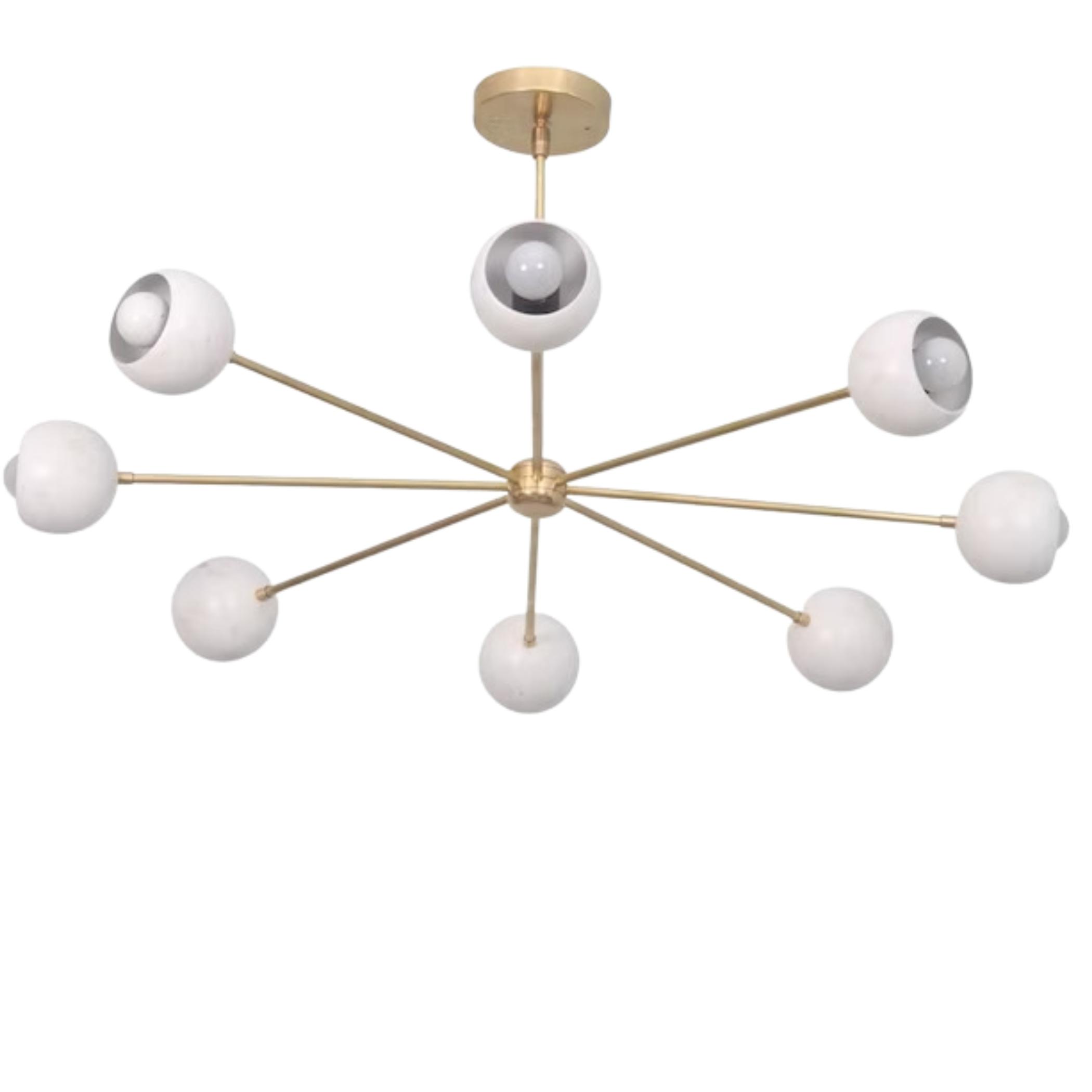 8 Light Modern Raw Brass chandelier light Fixture Ceiling Fixture Italian Light