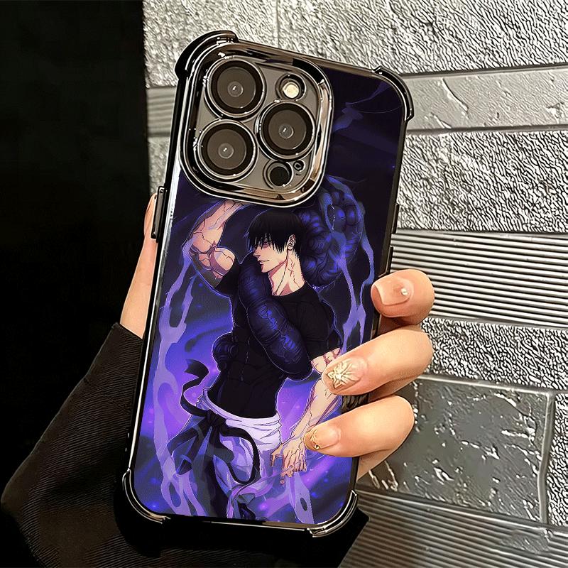 Anime Fushiguro Toji JUJUSU Soft Phone Case For iPhone 15 16 17 Air 14 Pro Max 16E Plus 13 12 Mini Plating Anti-Fall Fundas