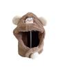 Cartoon Lamb Wool Baby Winter Warm Pullover Hat Boys and Girls Cute Little Cow Shape Plush Bag Hat