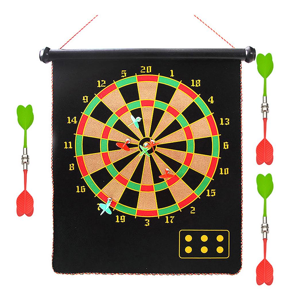 Double-Sided Magnetic Dart Board Set, Magnetic Dartboards, Easy-to Roll-Up & Store, Safe to Kids Roll-up Dart Board Set