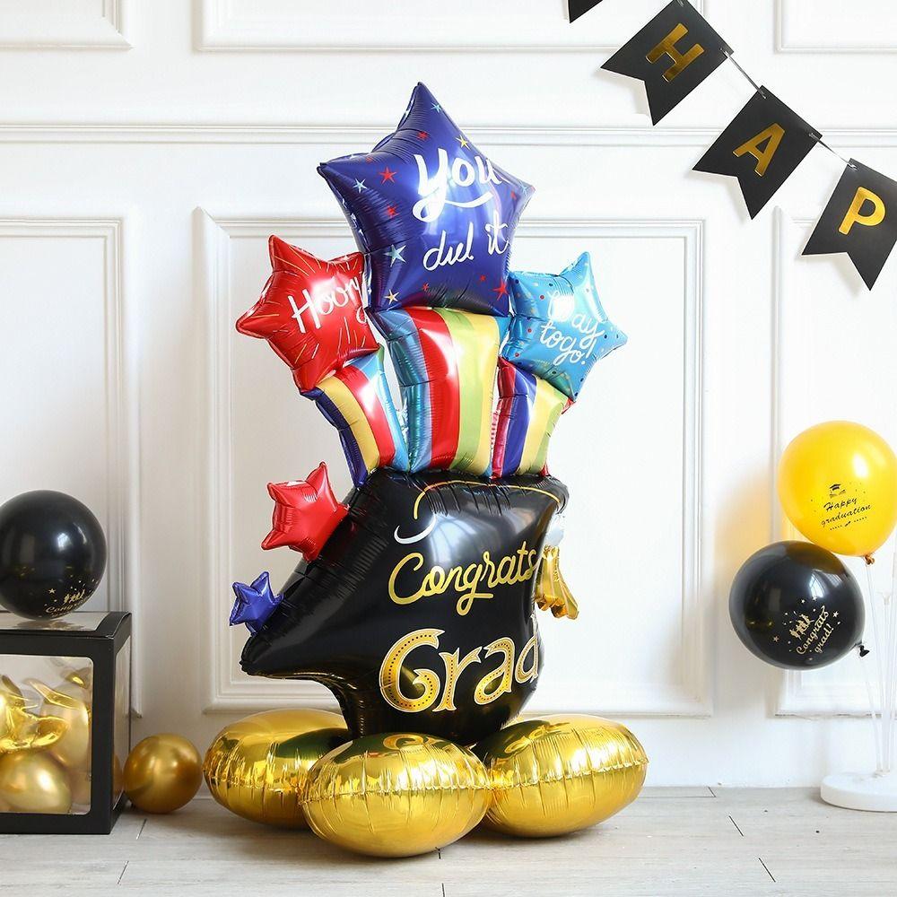 Large GRAD Foil Balloon Standing Graduate Letters Balloon Fuuny Graduation Balloon  Party