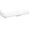 Floating Shelf High Gloss Gray 80 X 23.5 X 3.8 Cm MDF