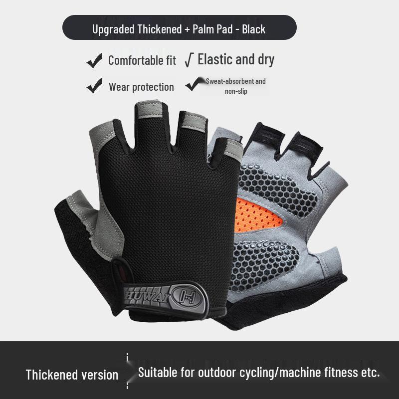 Unisex Breathable Non-Slip Fingerless Gloves for Outdoor Fitness, Cycling, Climbing & Mountaineering