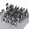 13Pcs Mini Gondor Battle Spearman Body Gurad Infantry VS Roman Solider Eomer Rohan Warriorr Figures Blocks Set Toys for Kids