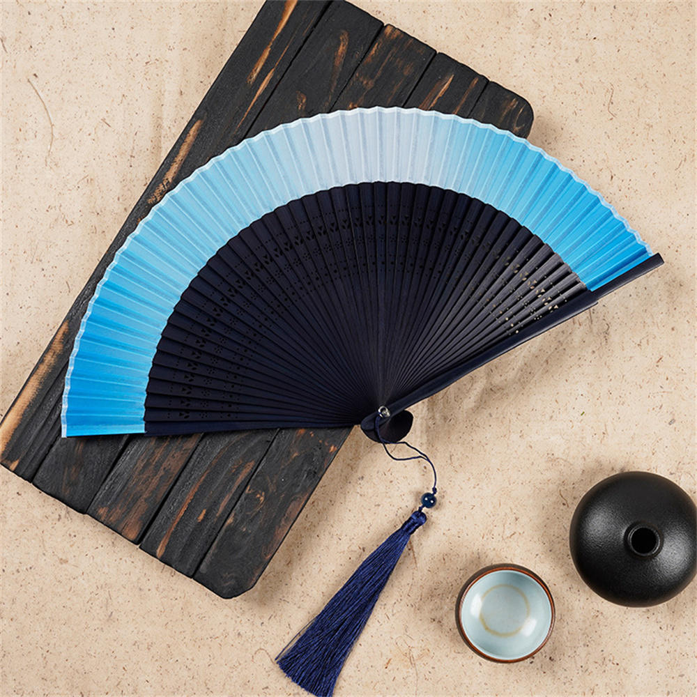 Carved Bamboo Folding Fan Wedding Party Dance Hand Fan Prop Home Decor Chinese Art Craft Wooden Vintage Hollow Antiquity Fan NEW