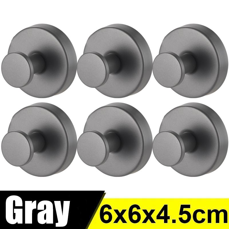 6/1PC Stainless Steel Suction Cup Hooks Punch-free Wall Mounted Hook Hanging Towel Holder Bathroom Kitchen Vacuum Suction Cup