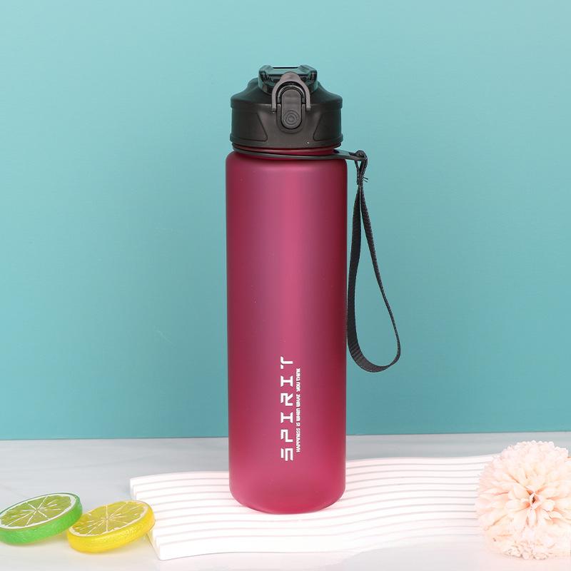 Portable Frosted Cup Reusable Large Capacity Student Outdoor Water Bottle Leak Proof Drinking Water Bottle Fitness Sports Kettle