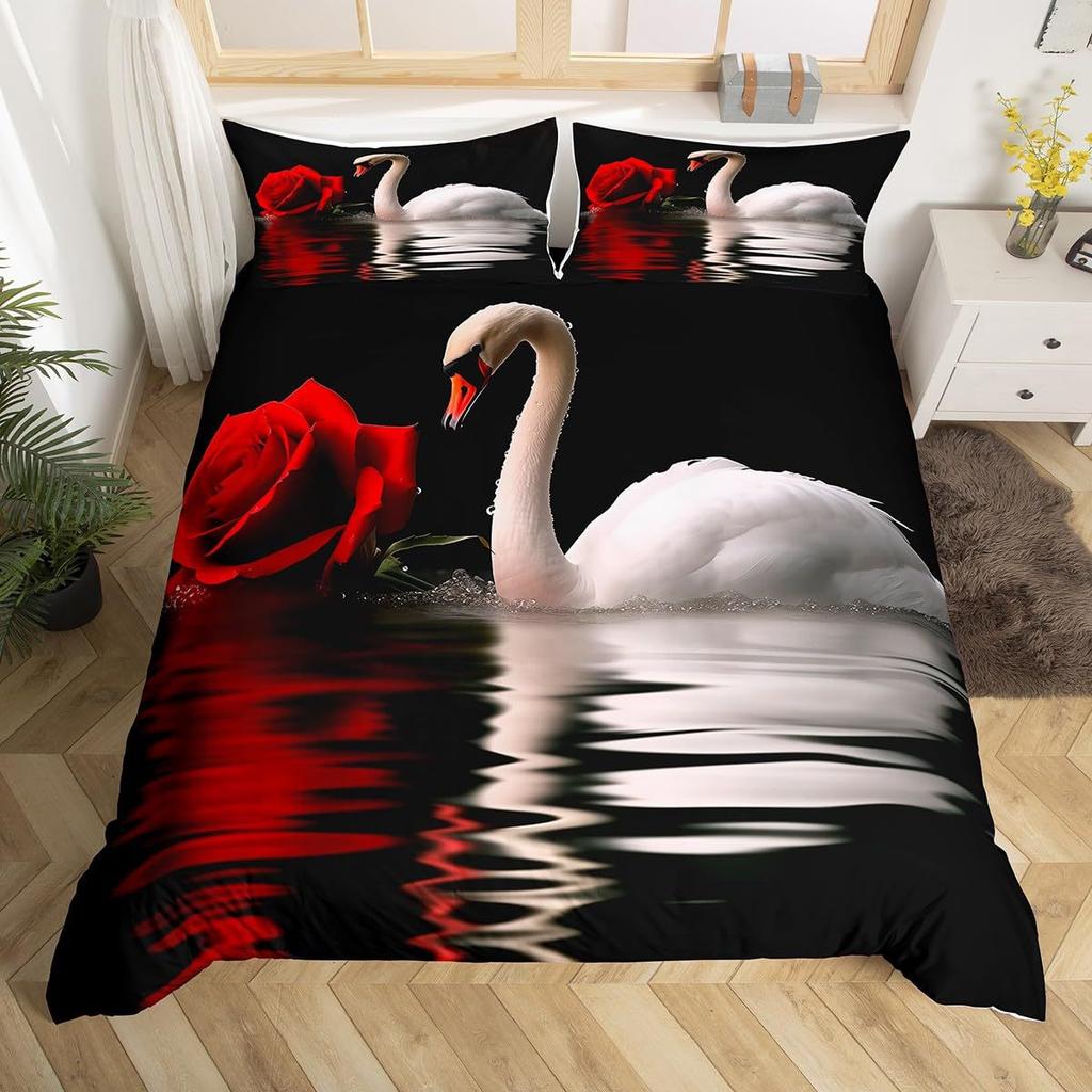 Swan Down Quilt Cover Cherry Blossom Quilt Cover Bedding Set Sweet Girl Romantic Three-Piece Set