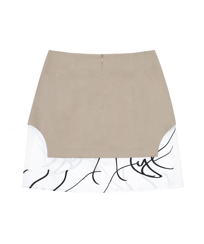 HYEYEONG KIM Satin Tunic Skirt - Beige