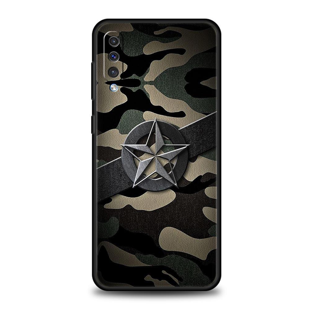 Custodia per Telefono Camouflage Stella dell'Esercito Per Samsung A56 A36 A26 A24 A12 A14 A16 A50 A70 A20E A22 A40 A34 A54 A42 A52 5G A04s A06 Cover