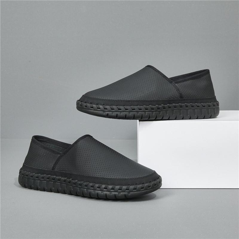New Men's Soft Massage Fisherman Loafers New Father's Genuine Leather Espadrilles Shoes Male Walking Sneakers Footwears