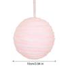 4Pcs Pink Christmas Balls Ornament Large Shatterproof Foam White Pink Stripe Hanging Ball Xmas Holiday Wedding Party Decoration