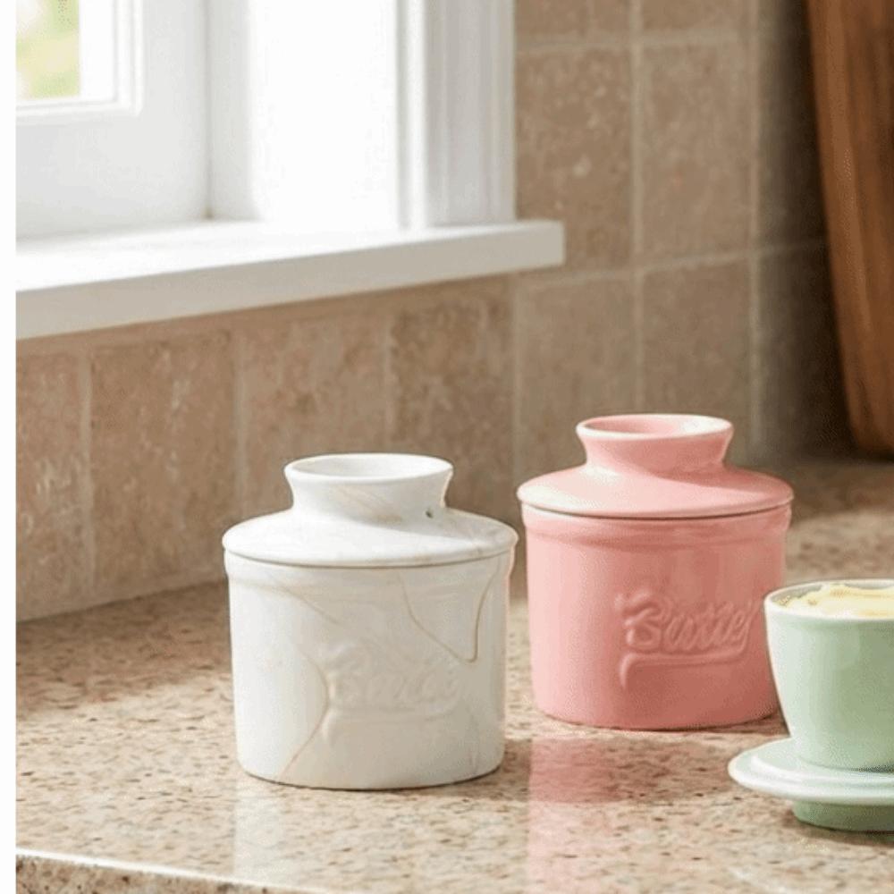 Keep Fresh Butter Bell Crock Sealed Ceramic Butter Crock Simple Butter Keeper  Restaurant