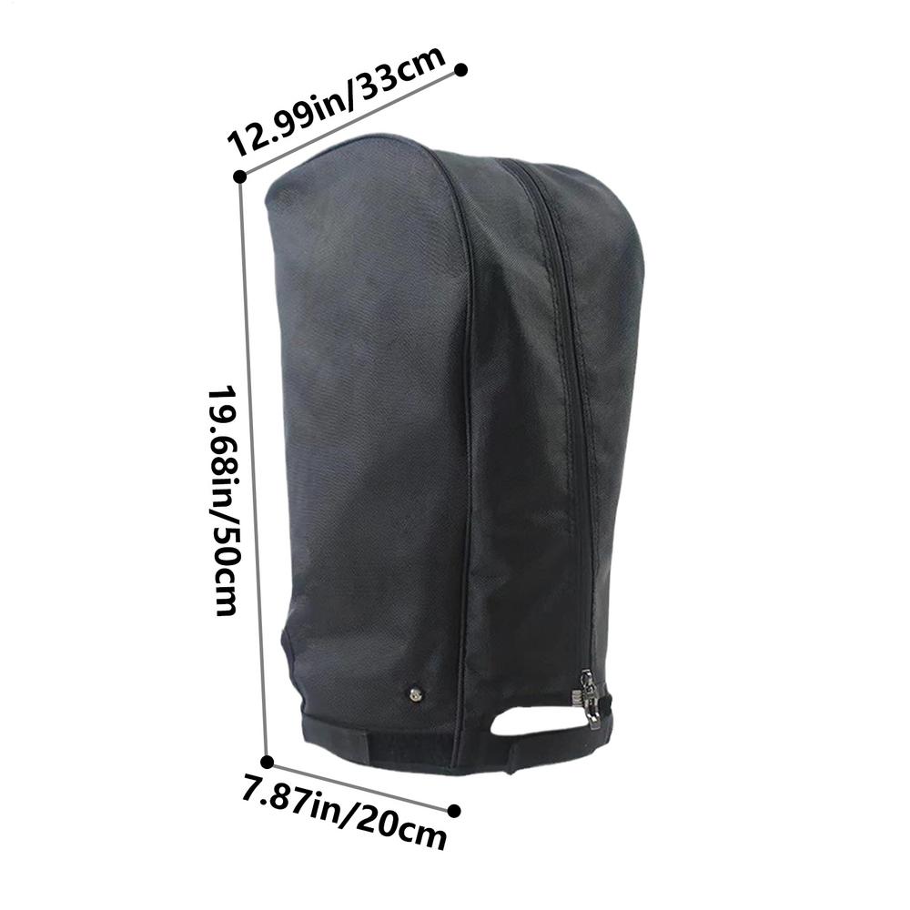 Dustproof Golf Bag Cover Hood Waterproof Rain Hood Rain Cover For Golf Bag Cover Lightweight Portable Club Protector With zipper чёрный