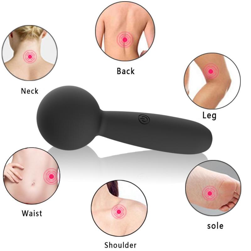 10-Speed Vibrating Silicone Vibrator Mini AV Wand Clitoral Stimulator Adult Sex Toy for Women Handheld Electric Massager