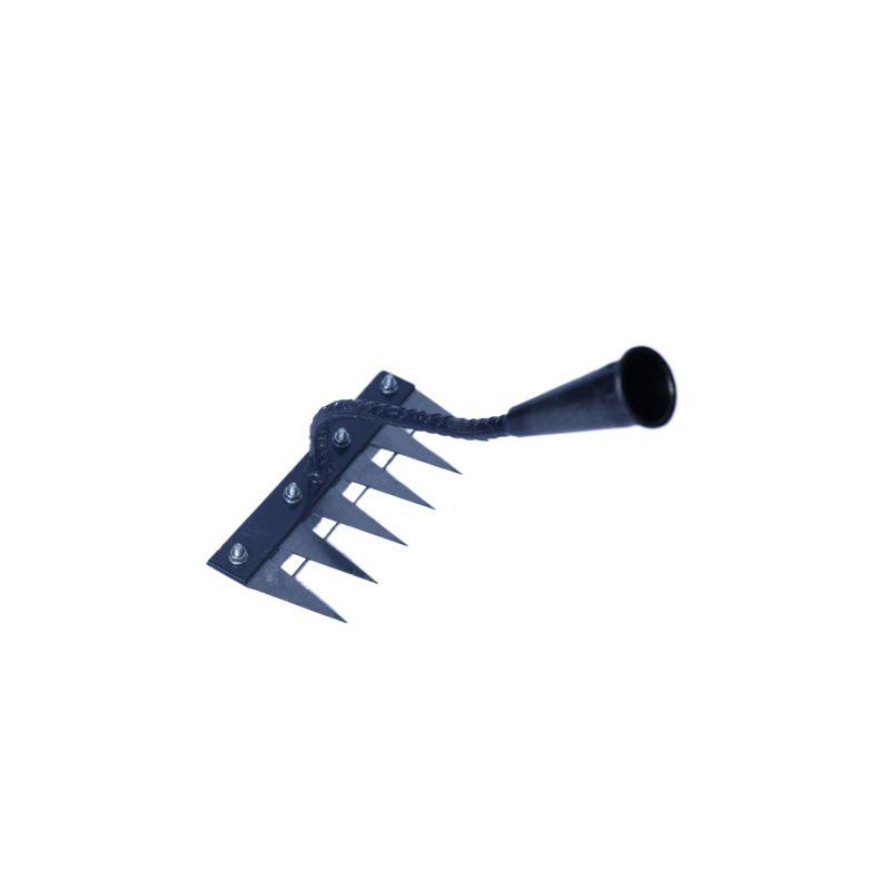 Steel Six-Tooth Weeding Hoe and Rake - Farm and Garden Soil Loosening Tool
