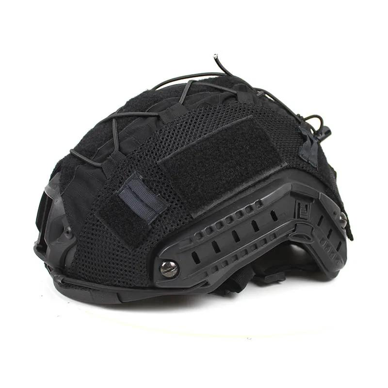 1 PC Copertura per casco tattico per caschi Fast MH PJ BJ Protezione per casco Fast Cordino elastico (Casco non incluso)