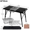 Outdoor IGT Table Adjustable Height Folding Roll Table Gas Stove Barbecue Grill Kit BBQ Picnic Table Camping Equipment