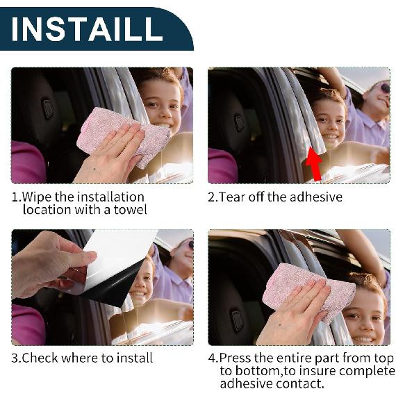 Door Pillar Window Trim for Toyota Rav4 2007-2012 Anti Scratch Sticker Pillar Posts Door Outer Exterior Cover Chrome Silver Tone 8 Pcs