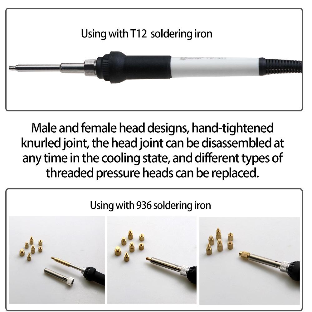 3D Printer Accessories: T12 Soldering Iron Tip Hot Melt Nut Inserter M2-M8.
