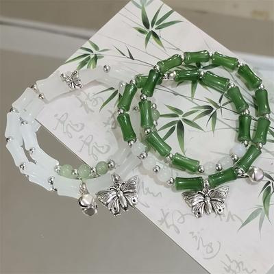 2025 New Chinese Butterfly Bell Bracelet Female Niche Design Sense Rising National Style Student Versatile Bracelet