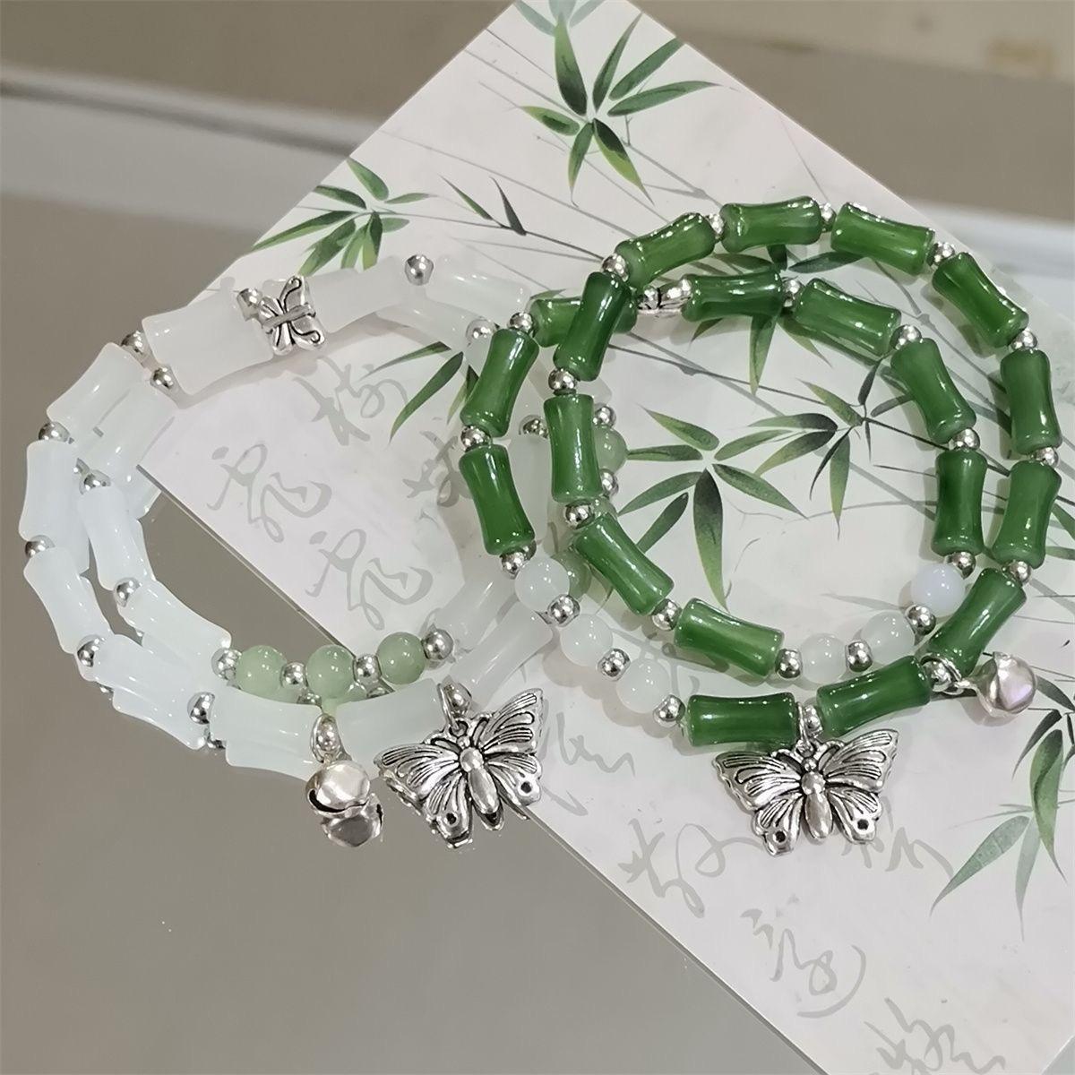 

2025 new Chinese butterfly bell bracelet female niche design sense rising national style student versatile bracelet