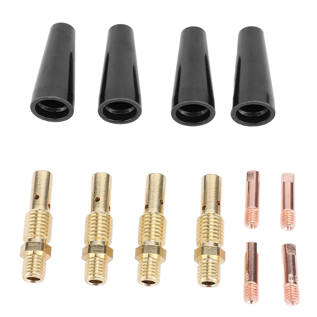 48 Pcs Flux Core Gasless Nozzle Tips Kit 0.030 Inch MIG Welding Tips Gas Diffuser for Magnum 100L