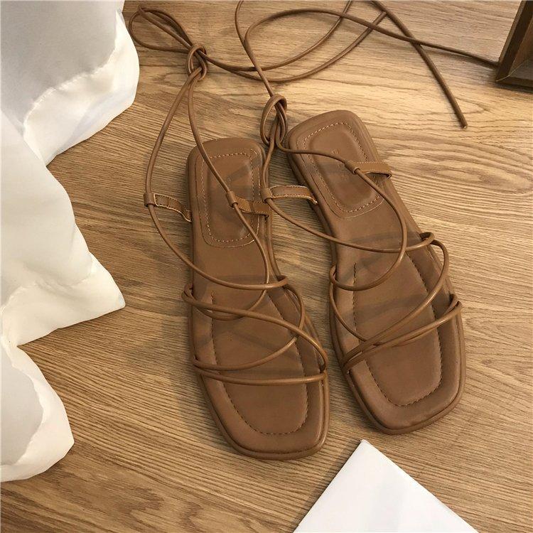 Versatile Womens Sandals Comfortable Roman Shoes Slip on Beach Shoes Thick Sole Women Shoes 2025 Summer New Zapatos Para Mujeres