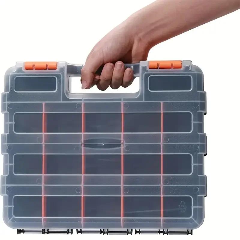 Carrying Toolbox Organizer Multipurpose Screw Storage Classifier Parts Plastic Drawer Tools Workshop Storage Case Boxes