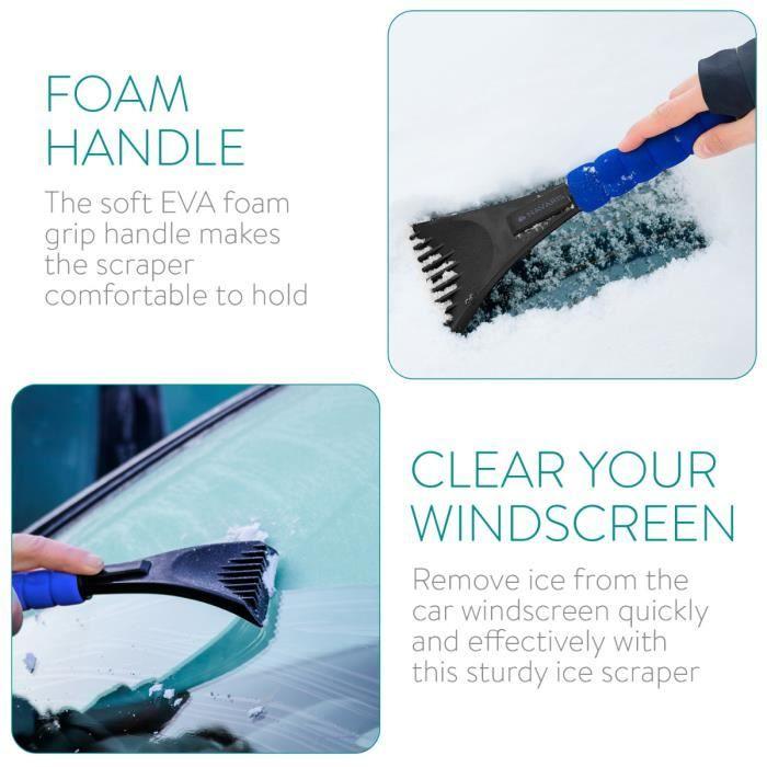 Navaris Grattoir pare-brise - Raclette à neige glace gel anti givre pour vitre de voiture - Gratte-givre pelle grattante pour