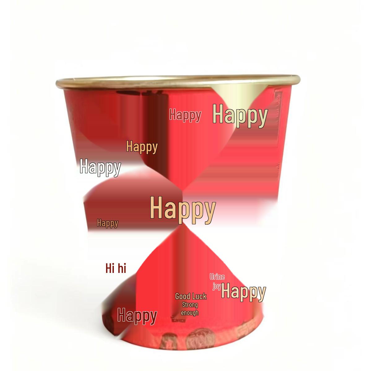 Red and Gold Wedding Disposable Paper Cups - Thickened for Durability 50 per pack
