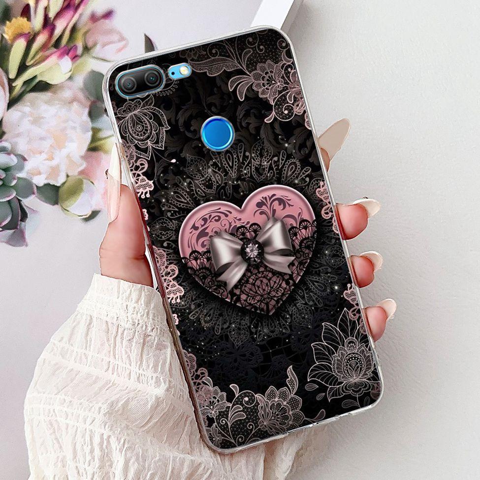 Clear For Honor 9 Lite Case Cute Cat Luxury Fashion Flowers Cool Boys Soft Bumper Cover For Honor 9Lite LLD-L21 Phone Case 5.65"