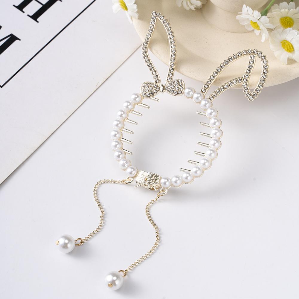 Tassel Rhinestone Cat Ears Hair Claw Clips Flower Horsetail Buckle Bun Ponytail Holder Hair Clip Women Female Hair Accessories