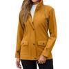 Womens Raincoats With Hood  Lightweight Outdoor Hooded Waterproof Windbreaker Solid Trench Coat Jacket Plus Size