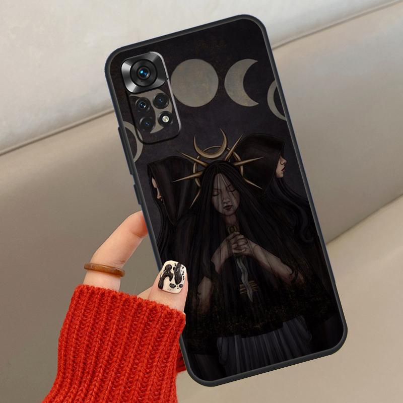 Triple Moon Goddess Hecate Tarot Card Case For Xiaomi Redmi Note 11 12 8 9 10 Pro 8T 9S 10S 11S Redmi 9A 9C 10 10A 10C Cover