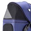 Haustier-Kinderwagen, leicht, faltbar, belüftet, Oxford, tragbar, für kleine Hunde, Kinderwagen für Hunde und Katzen, dunkel