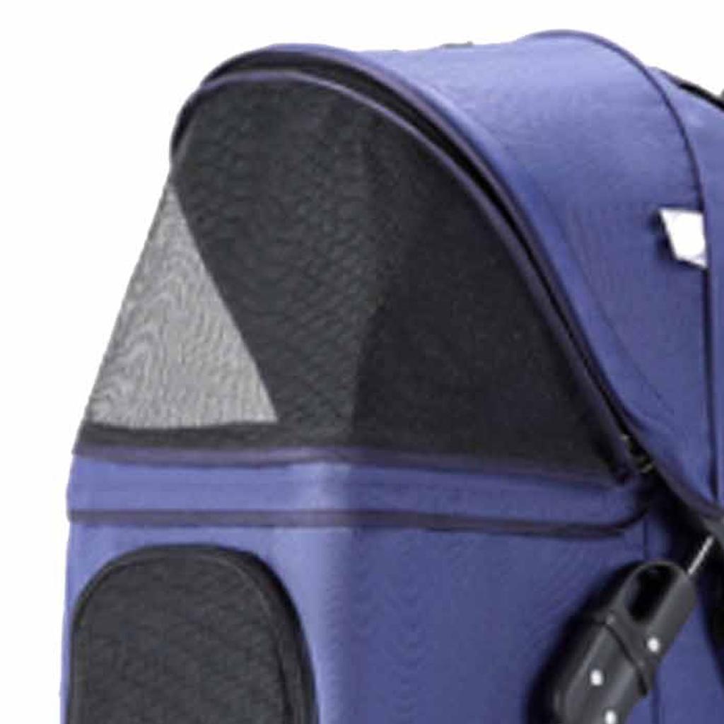 Haustier-Kinderwagen, leicht, faltbar, belüftet, Oxford, tragbar, für kleine Hunde, Kinderwagen für Hunde und Katzen, dunkel